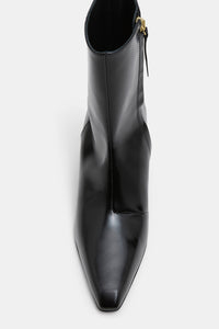 pure black // SUBTLE SHINE ankle boot