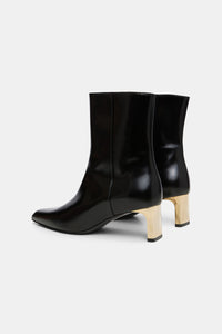 pure black // SUBTLE SHINE ankle boot