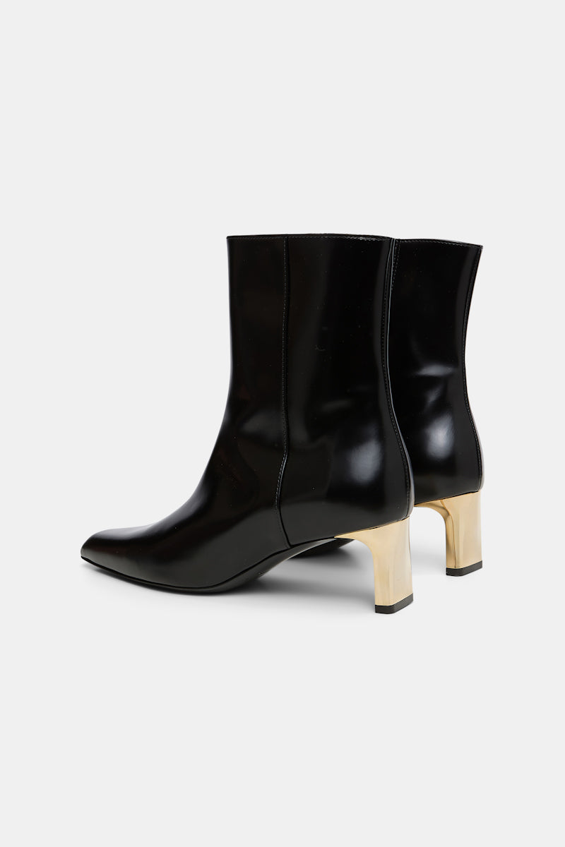 pure black // SUBTLE SHINE ankle boot