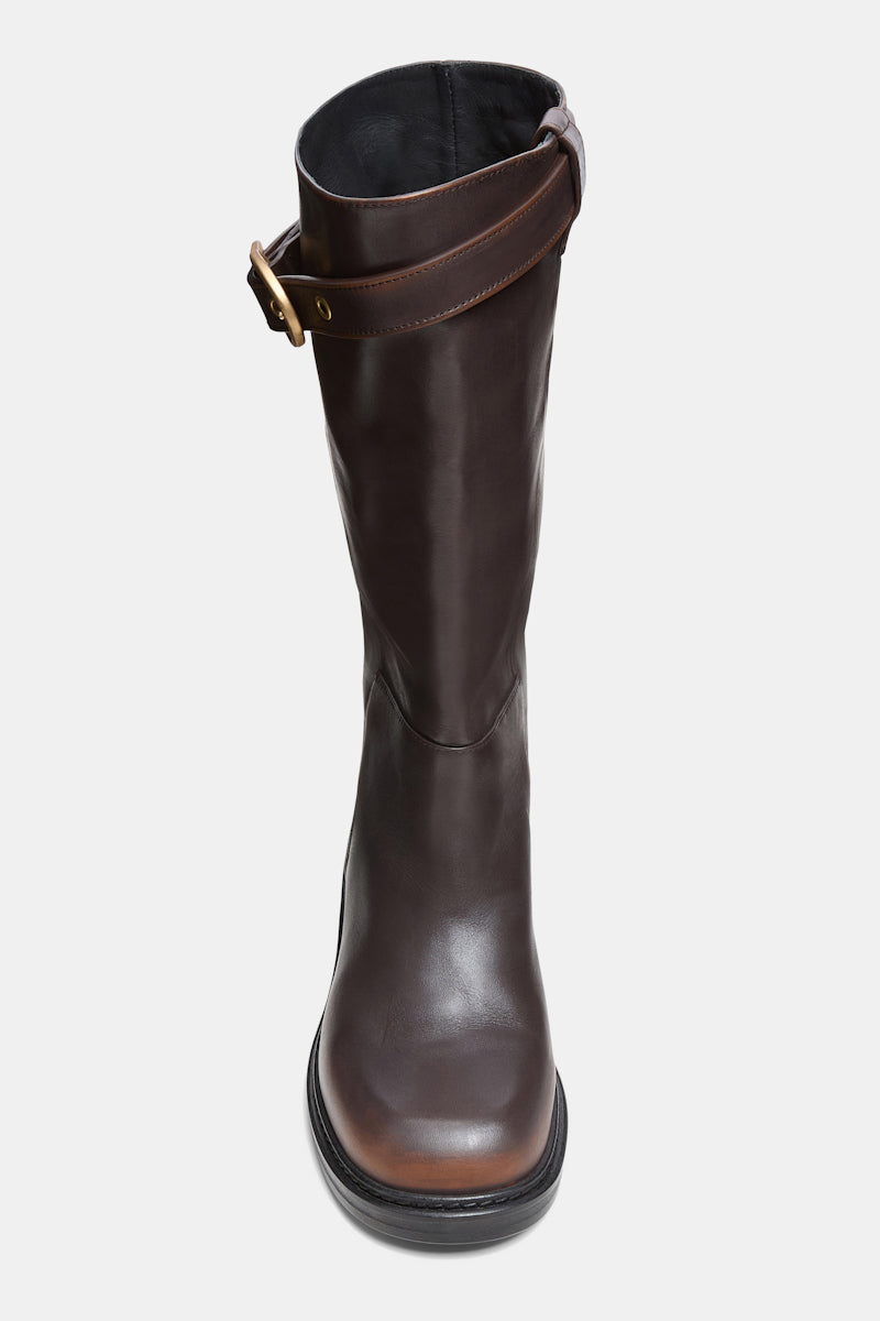 choco black // VINTAGE ESSENCE tall boot