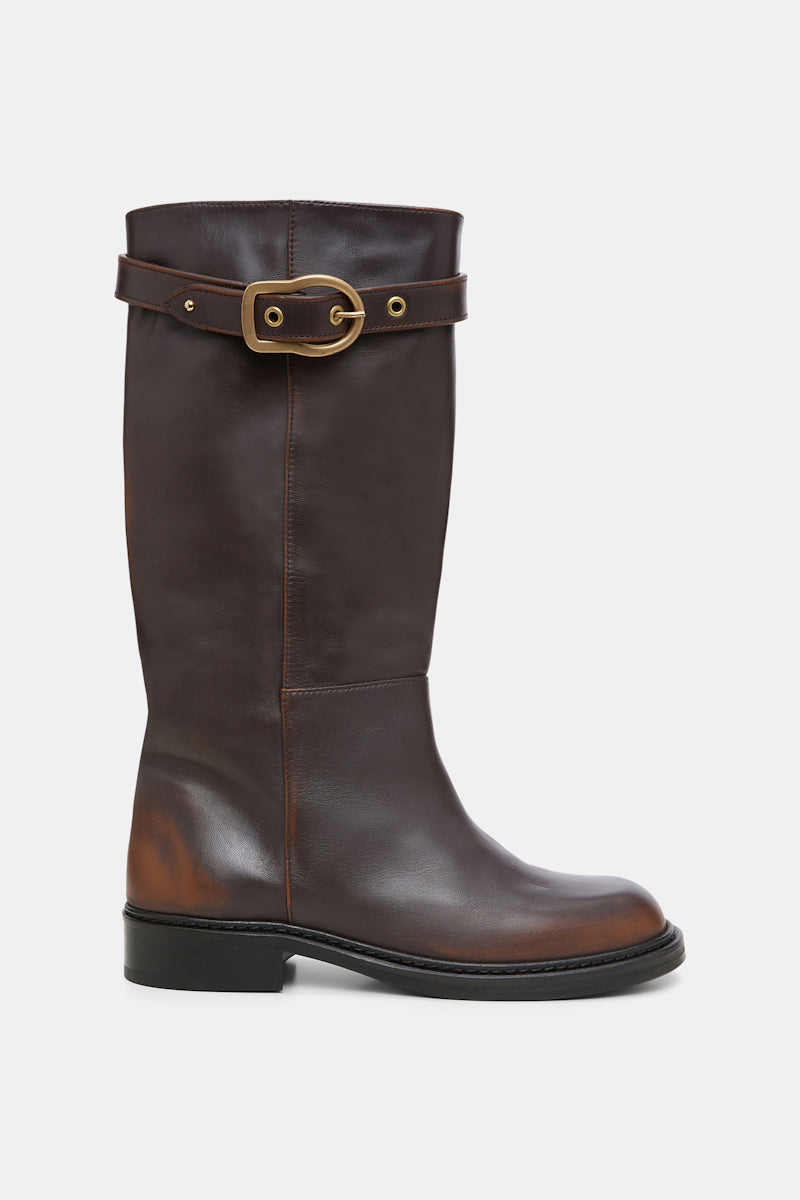 choco black // VINTAGE ESSENCE tall boot