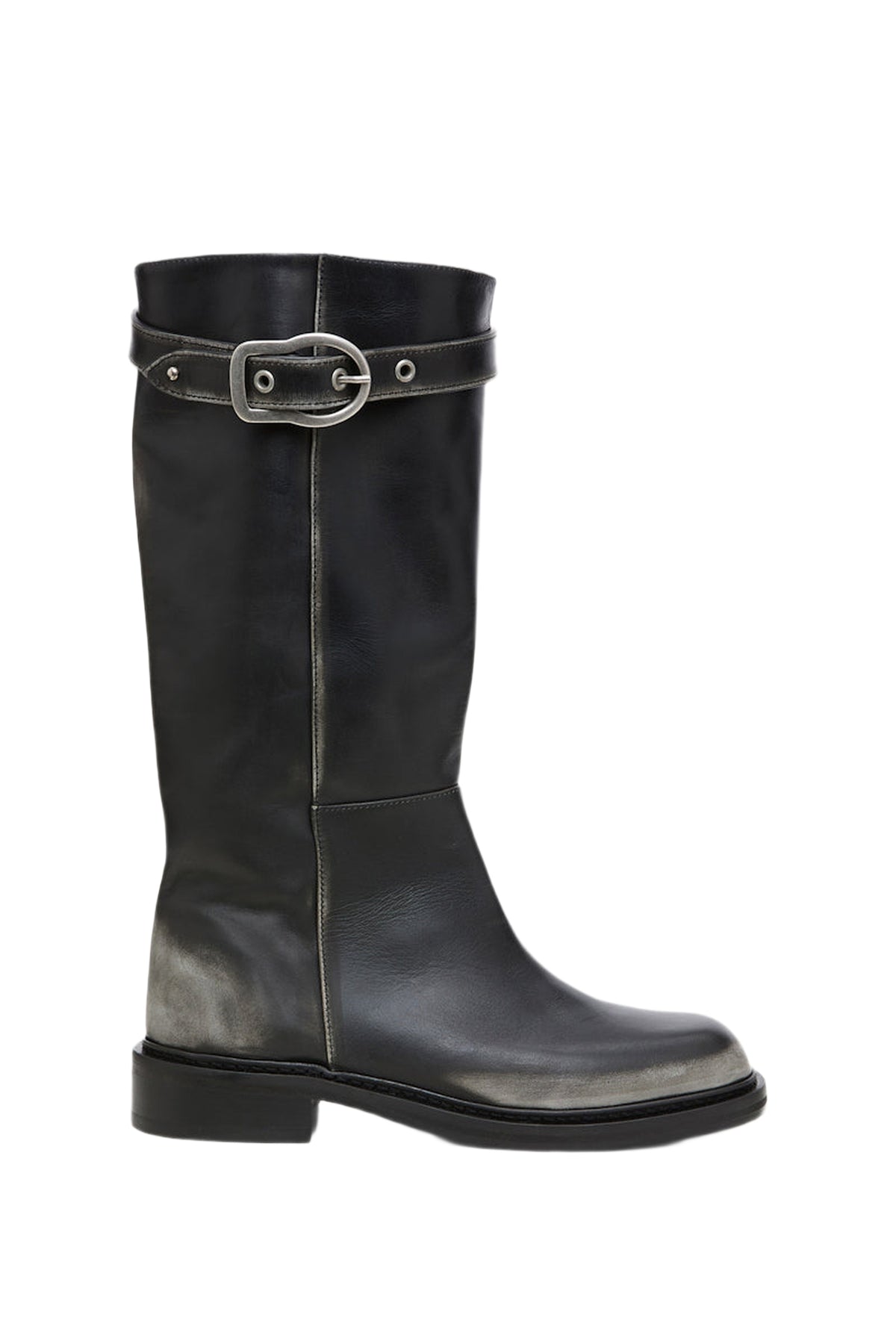 Bottes hautes Vintage Essence en cuir - Cool Anthra