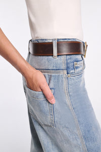 choco black // VINTAGE ESSENCE 4cm belt