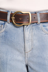 choco black // VINTAGE ESSENCE 4cm belt