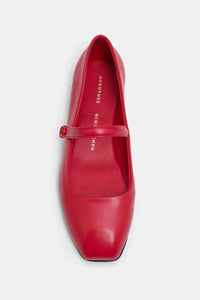 true red // MODERN CLASSIC mary-jane ballerina