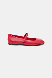 true red // MODERN CLASSIC mary-jane ballerina