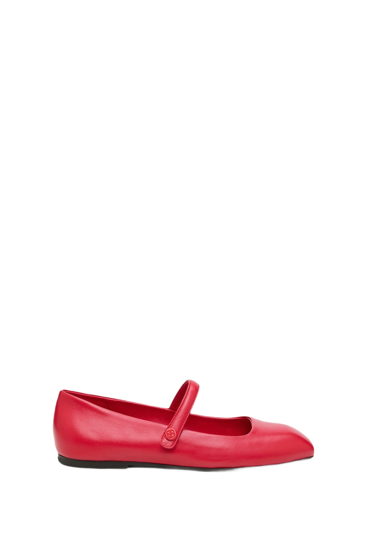 Modern Classic Mary Jane leather ballet flats - True Red