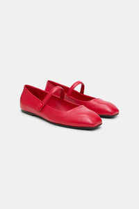 true red // MODERN CLASSIC mary-jane ballerina