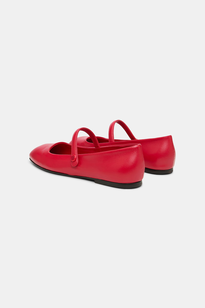 true red // MODERN CLASSIC mary-jane ballerina