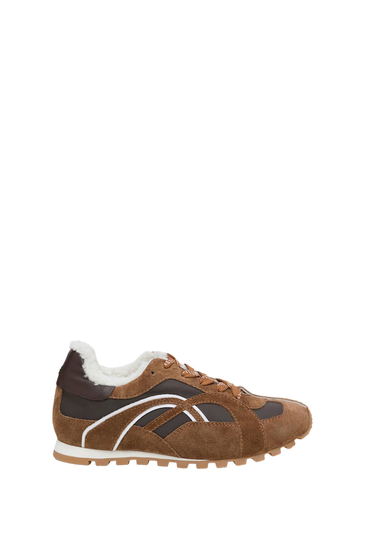 Sporty Chic leather trainers - Camel & Brown