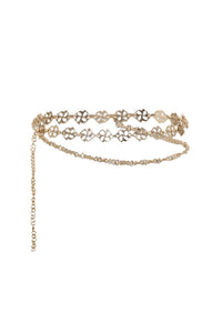 Chained Reaction brass chain belt - Gold