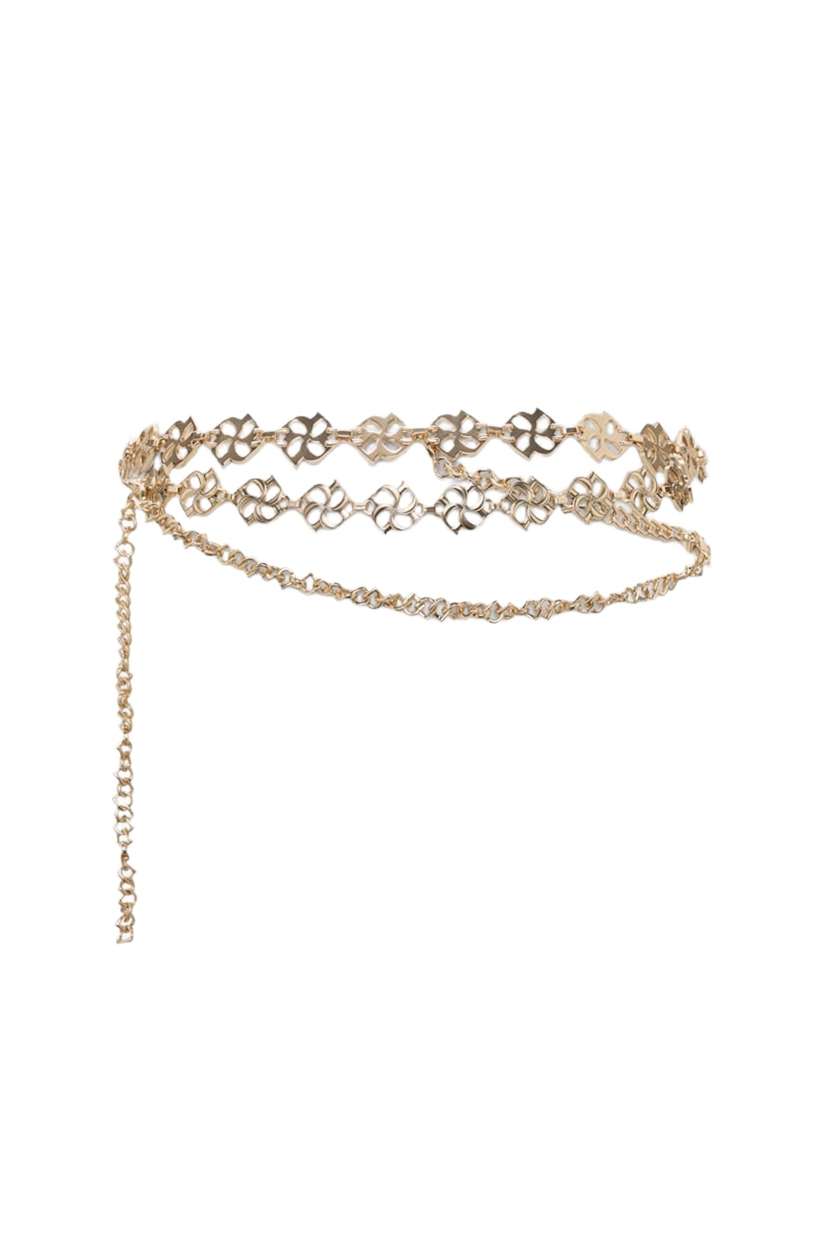 Chained Reaction brass chain belt - Gold