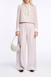 camellia white // SHEER TWIST scarf