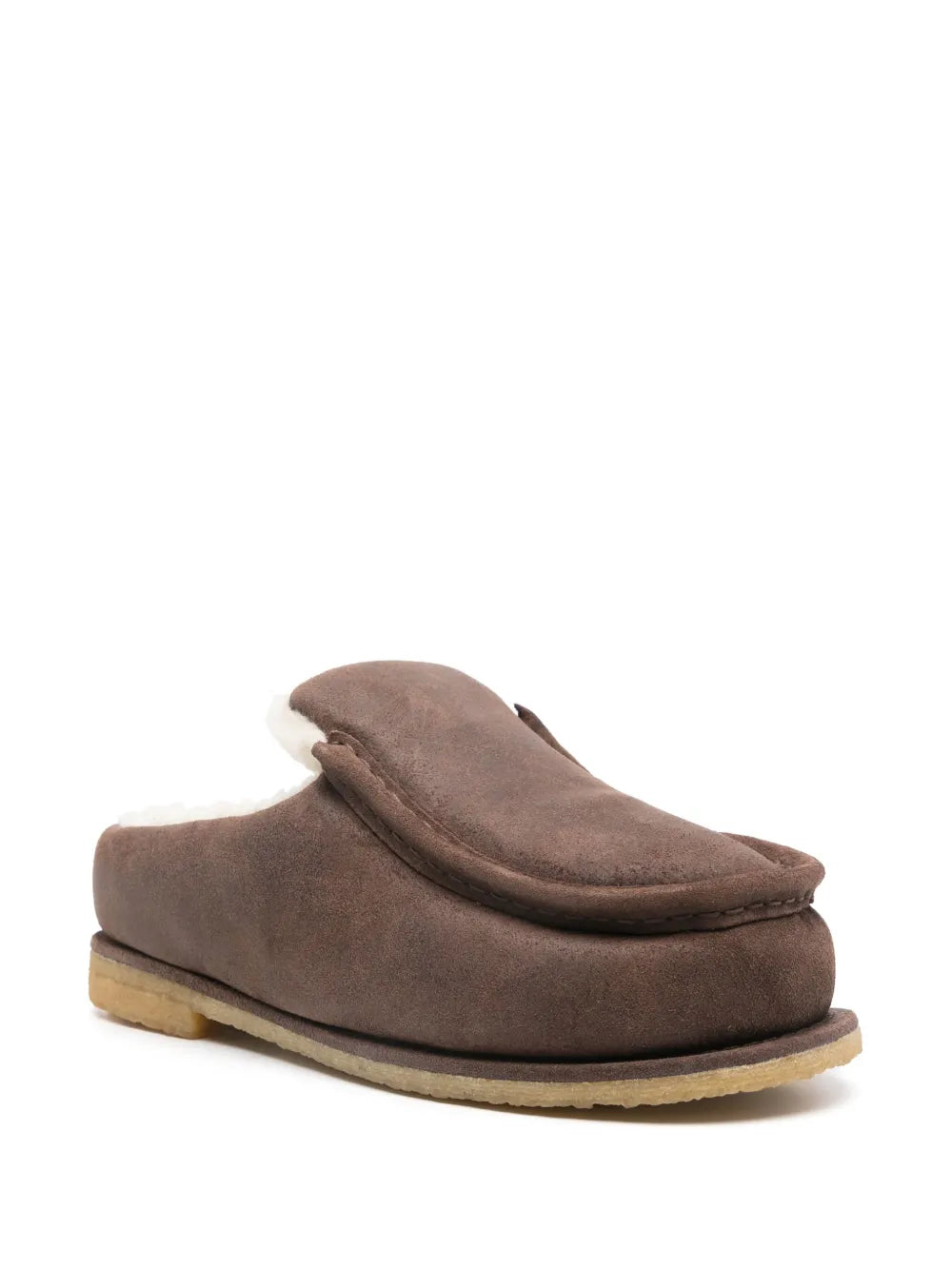 Mocassins fourrées en daim - Brown