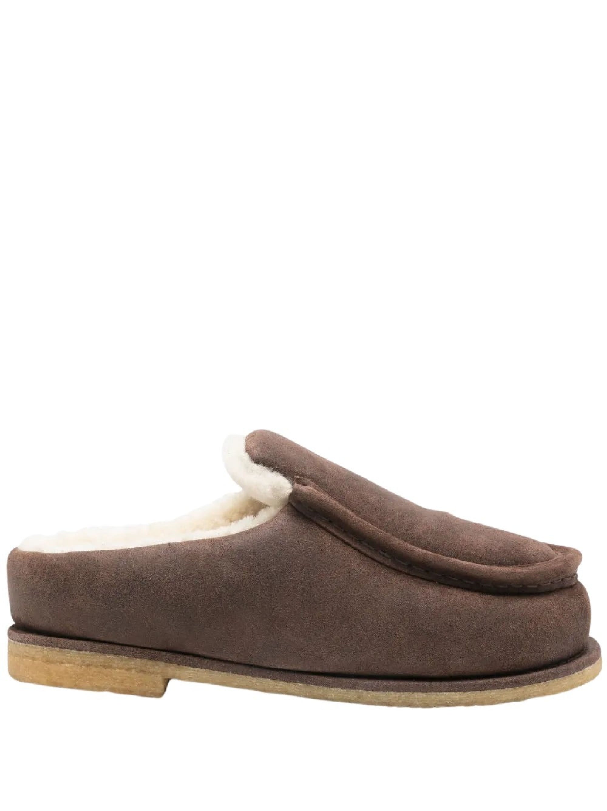 Mocassins fourrées en daim - Brown