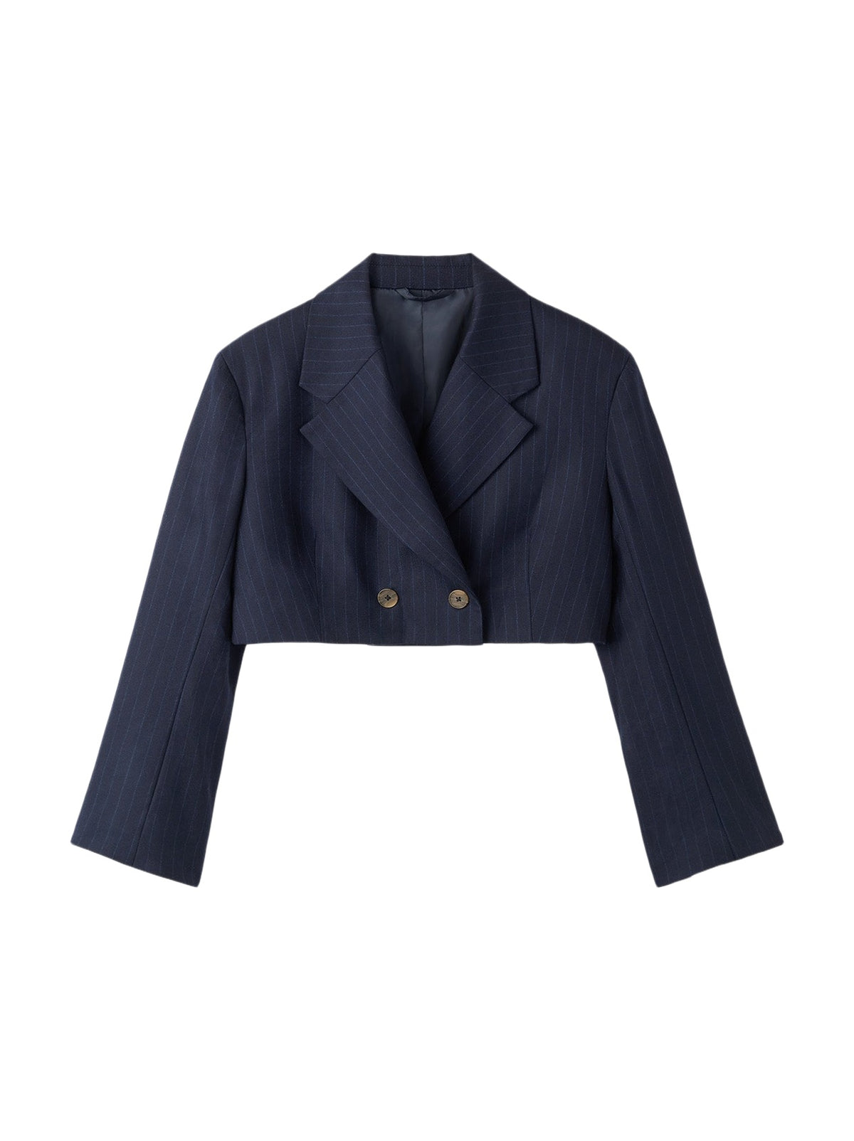 Fine-striped wool blazer - Blue
