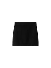 Mini-jupe en cachemire - Noir