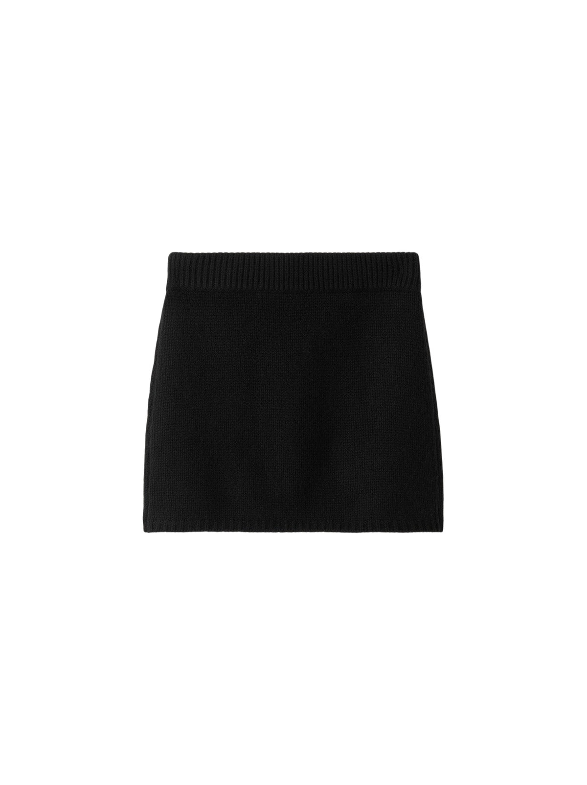 Mini-jupe en cachemire - Noir