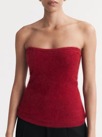 Bustier Cuddle en cachemire - Rouge