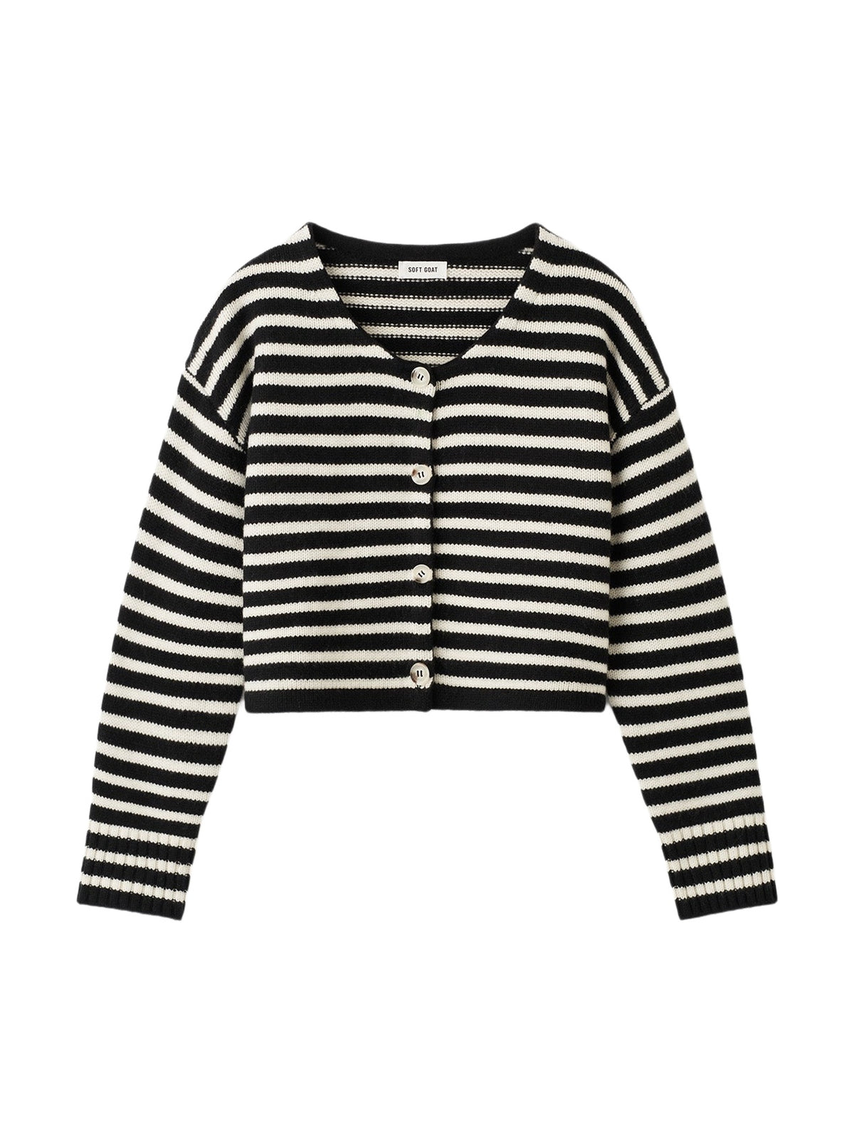 Cardigan court en cachemire - Noir