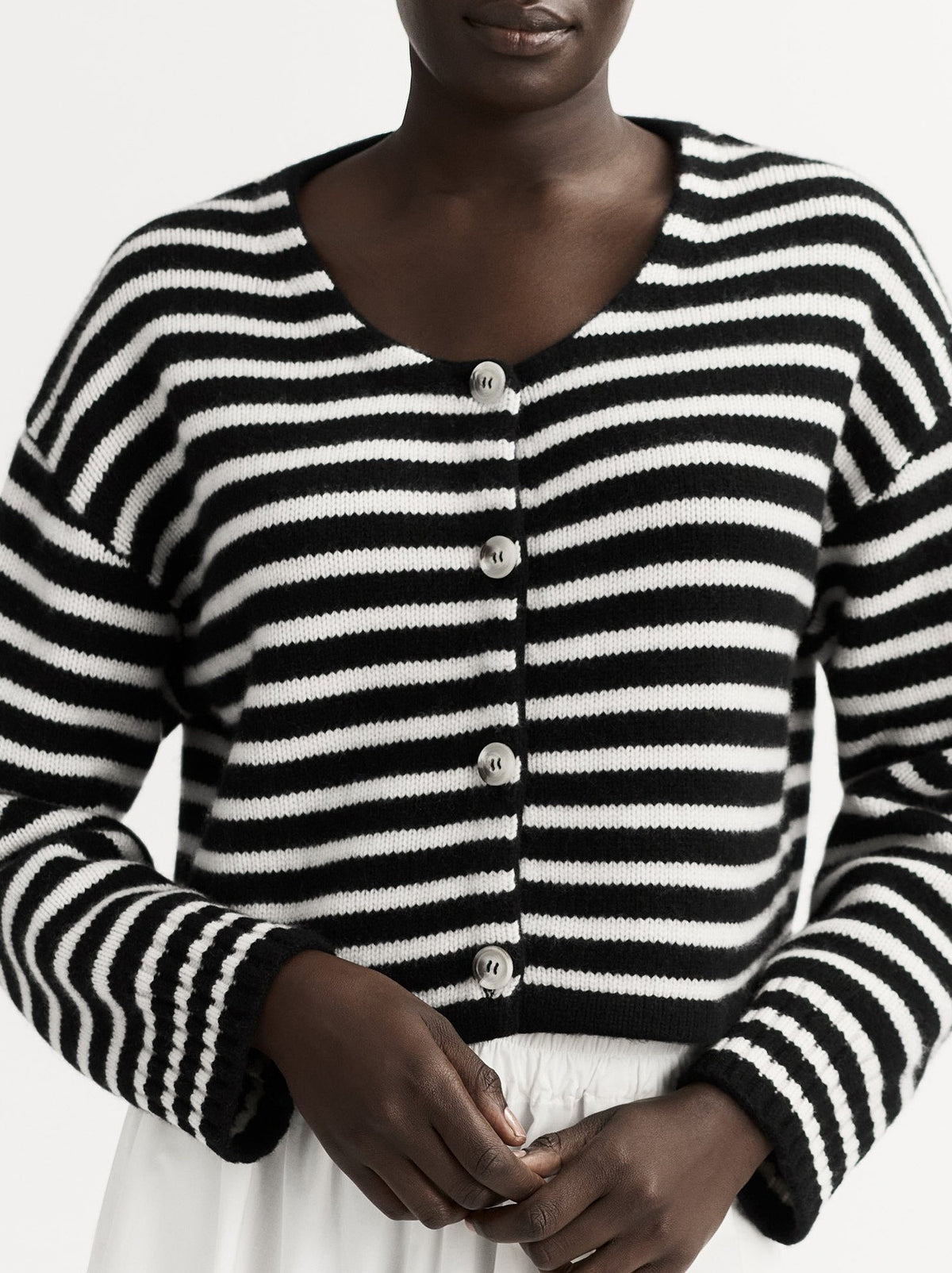 Cardigan court en cachemire - Noir