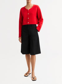 Cardigan court en cachemire - Rouge