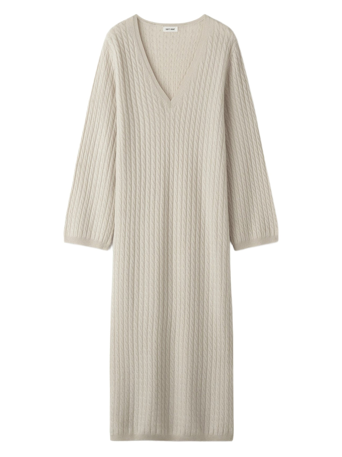 Cable-knit cashmere jumper - Beige