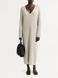 Cable-knit cashmere jumper - Beige