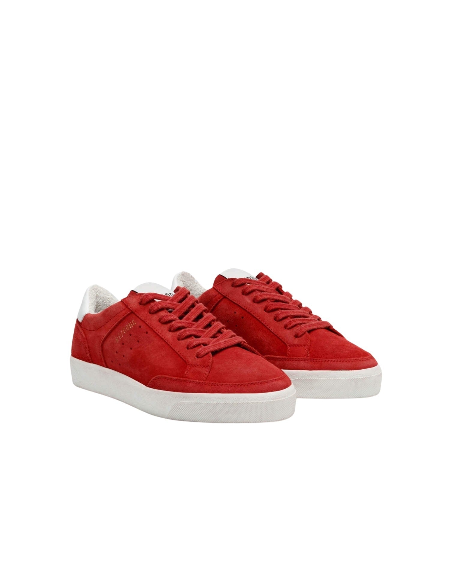 90s leather skate trainers - Crimson Suede