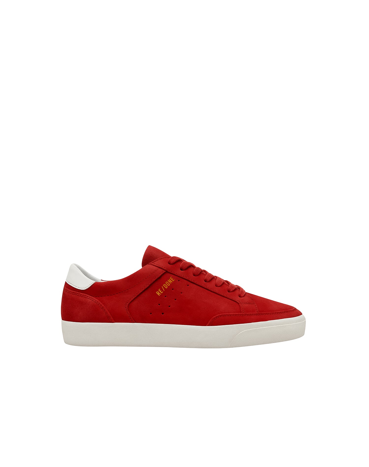 90s leather skate trainers - Crimson Suede