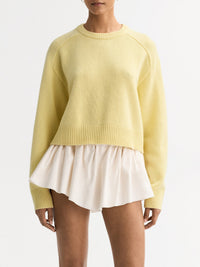 Top en cachemire - Jaune