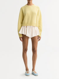 Top en cachemire - Jaune
