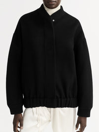 Blouson bomber en laine - Noir