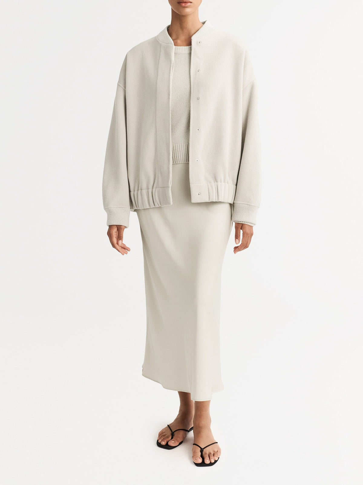 Wool bomber jacket - Beige