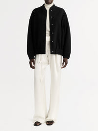Blouson bomber en laine - Noir