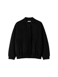 Blouson bomber en laine - Noir