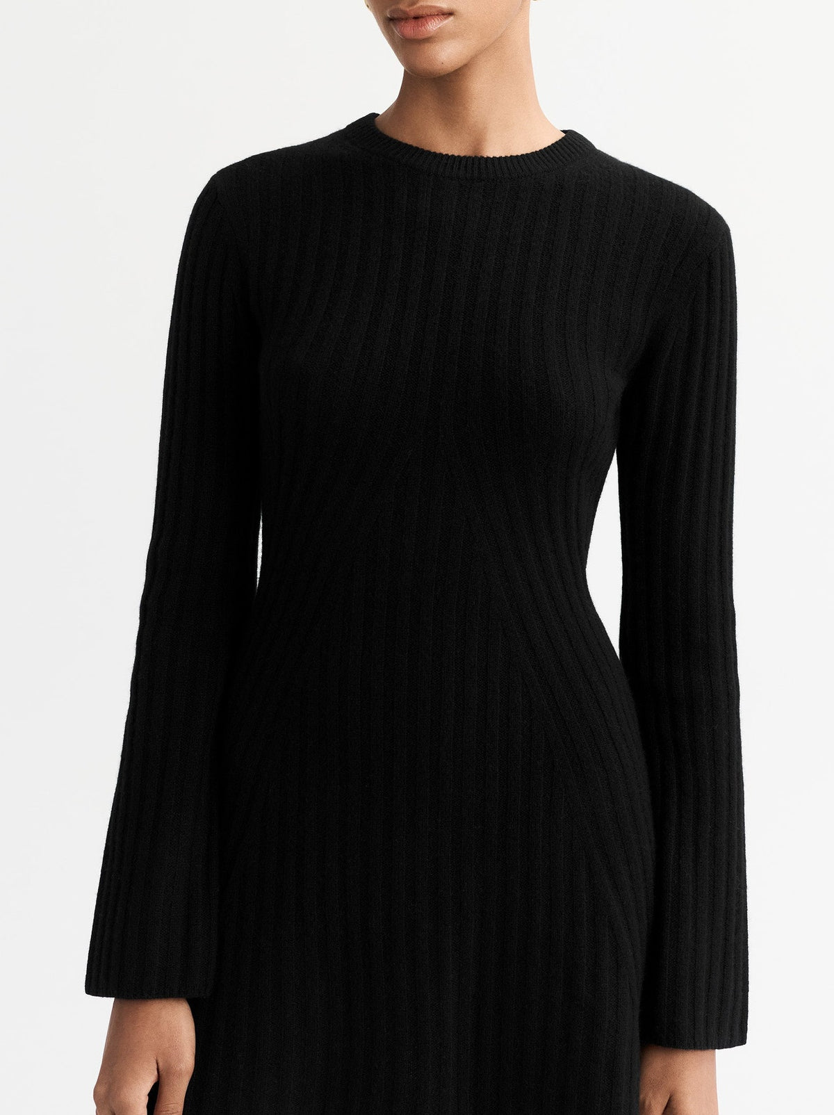 Robe courte en cachemire - Noir