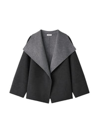 Reversible wool coat - Grey