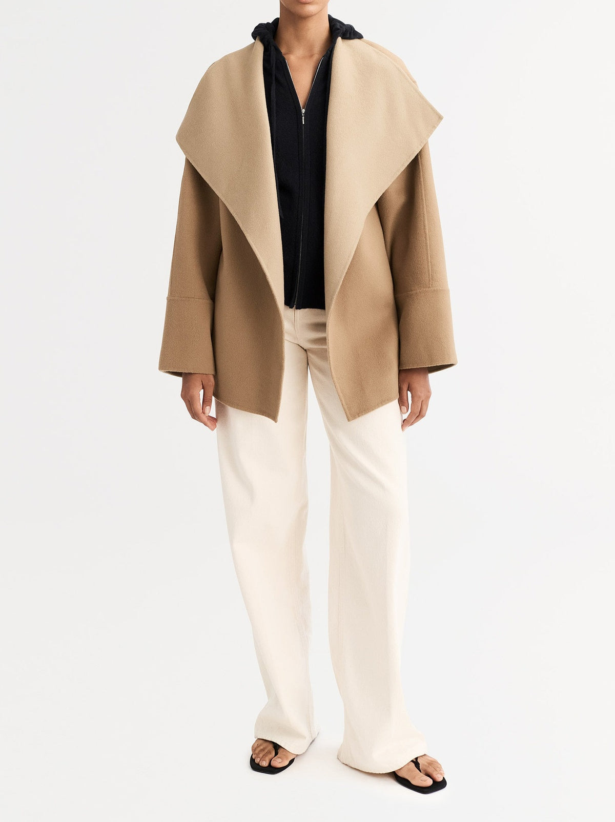 Reversible wool coat - Beige
