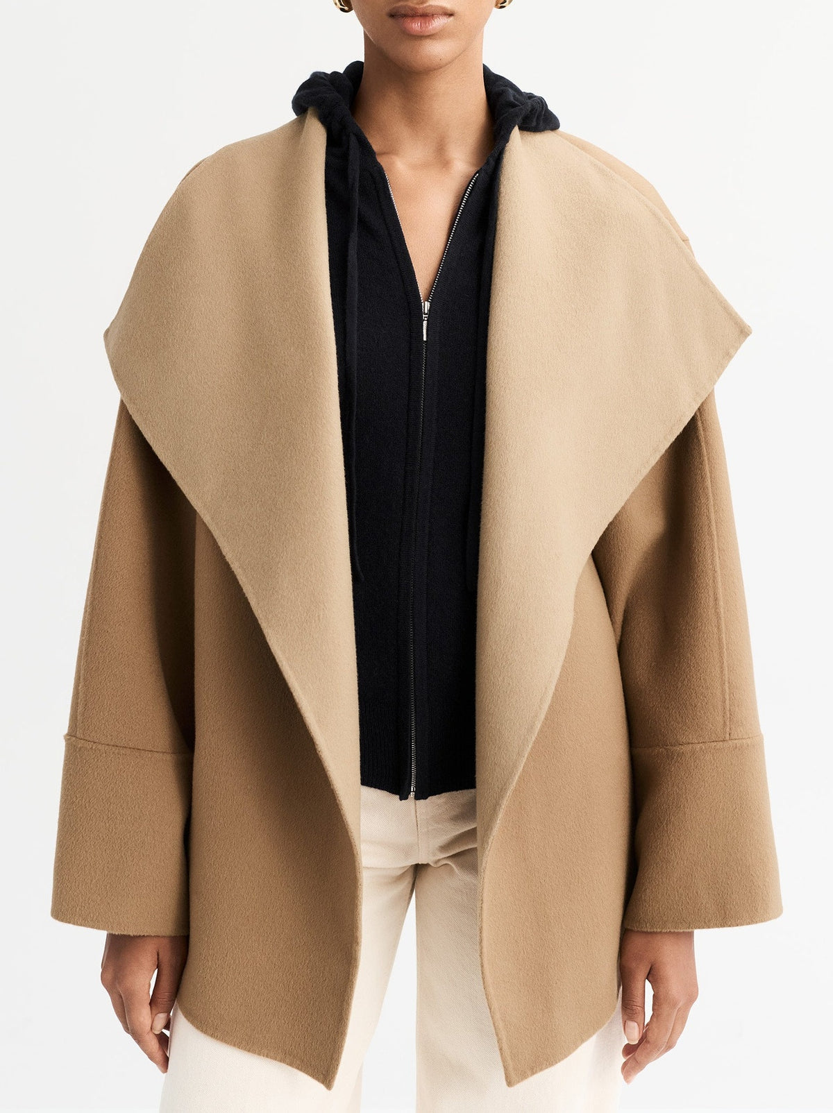 Reversible wool coat - Beige