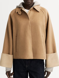 Reversible wool jacket - Beige