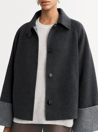 Reversible wool jacket - Grey