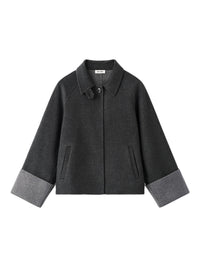Reversible wool jacket - Grey