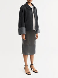 Reversible wool jacket - Grey
