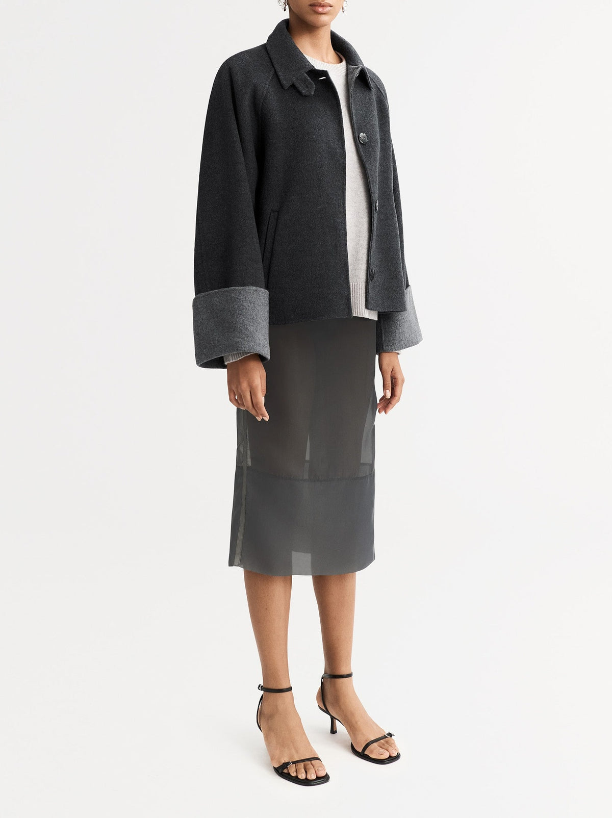 Reversible wool jacket - Grey