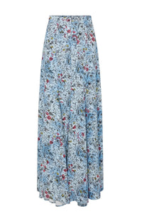 Jupe longue à fleurs - Kurt Flower & Blue & Pin