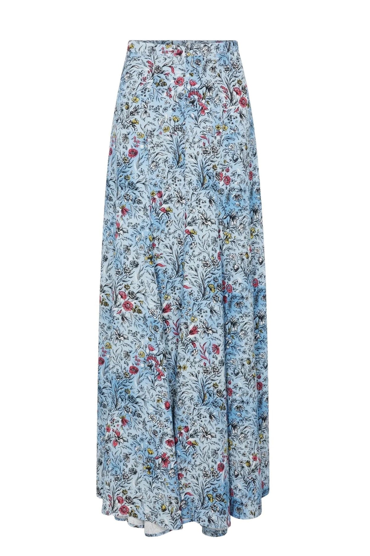 Jupe longue à fleurs - Kurt Flower & Blue & Pin