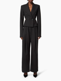 PANTALONS LARGES EN GABARDINE DE LAINE