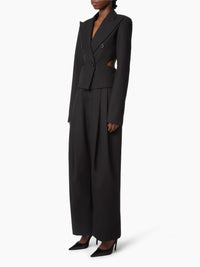 PANTALONS LARGES EN GABARDINE DE LAINE