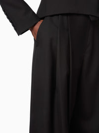 PANTALONS LARGES EN GABARDINE DE LAINE